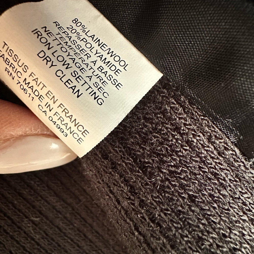 VEX COLLECTION Women’s Wool Blend Lagenlook Ruffle Gray BlackBlazer Sz 44 (14) - Picture 6 of 6